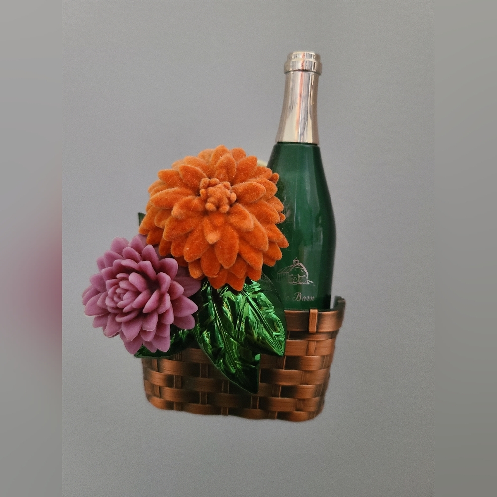 BBW used Wallflower fragrance plug-in. Elegant Floral Basket with Bottle.